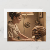 Verpleegster voor een alien briefkaart (Voorkant / Achterkant)