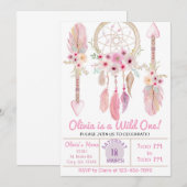 Verpleegster voor een droommeisje. Roze. Uitnodige Kaart (Voorkant / Achterkant)