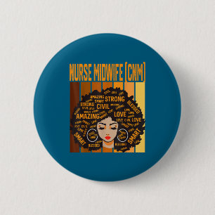 Verpleegster vroedvrouw (cnm) Werful Black History Ronde Button 5,7 Cm