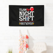 Verpleegster Waardering Grappig Team Nachtdienst V Spandoek (Insitu)