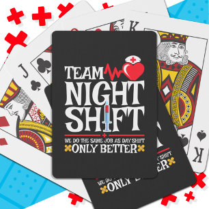 Verpleegster Waardering Grappig Team Nachtploeg Ve Pokerkaarten
