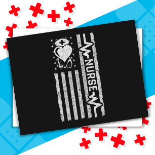 Verpleegster Waardering Hero Hart Leven Amerikaans Briefkaart