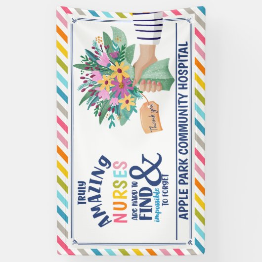 Verpleegster Waardering Week Dank u geweldige verp Spandoek (Verticaal)