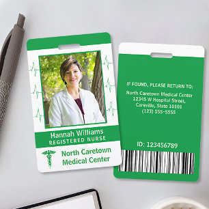 Verpleegster Ziekenhuis Medewerker Custom Foto Log Badge