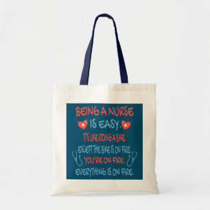 Verpleegster zijn is makkelijk RN Verpleegsterslev Tote Bag