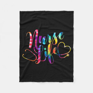 Verpleegsters Dag Verpleegster Leven Tie Dye Verpl Fleece Deken