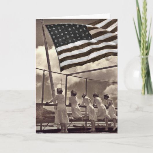 Verpleegsters die een Eiland 1945 bekijken Kaart (Voorkant)