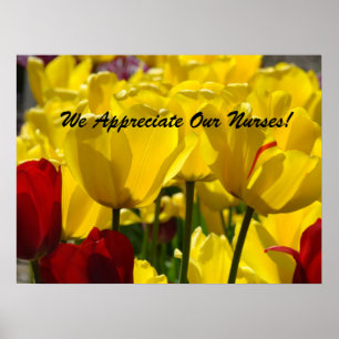 Verpleegsters Week poster Tulpen Waarderen Onze Ve