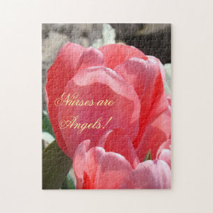 Verpleegsters zijn engelen! cadeaus puzzels Roze t