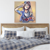 verpleegsterssoldaat canvas afdruk (Insitu (Slaapkamer))
