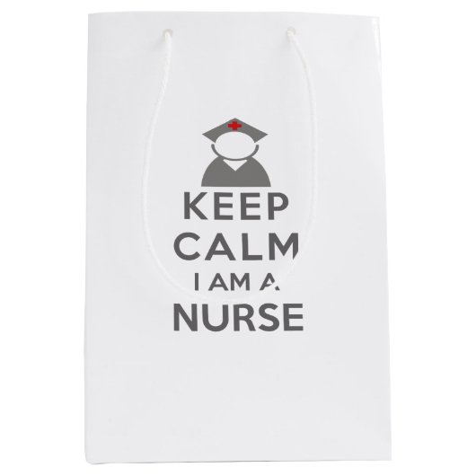 Verpleegsymbool kalm houden Ik ben verpleegster Medium Cadeauzakje (Voorkant)