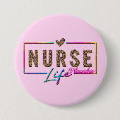 Verpleegtetijd Ronde Button 7,6 Cm (Voorkant)