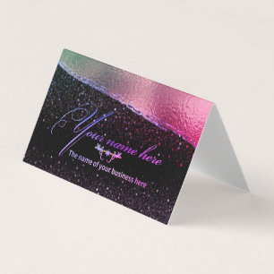 verplegada personalizada multicolor con purpurina visitekaartjes