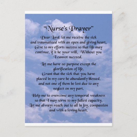 verpleger briefkaart (Voorkant)