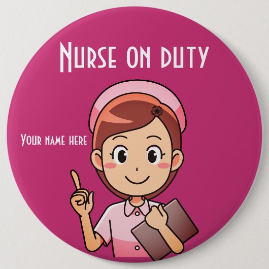 Verpleger op dienst Button (Voorkant)