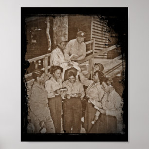 Verplegers in de Stille Oceaan die Post krijgen Poster