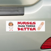 Verplegers maken dingen beter bumpersticker (Op auto)