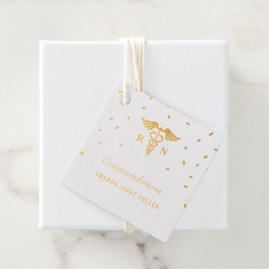 Verpleging Afstuderen goudfolie Bedankjes Labels