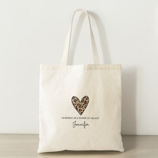 Verpleging is een werk van hart Custom Dank u Tote Bag