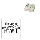 Verpleging is een werk van hart - harten rubberstempel (Gestempeld)