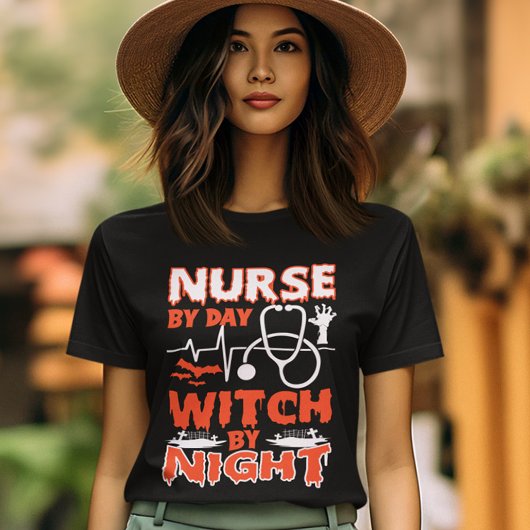 Verpleging per dag getuige bij nacht Halloween Par T-shirt