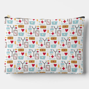 Verpleging student arts medische iconen naald pill etui