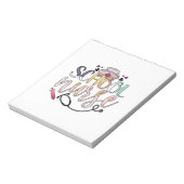 Verpleging van zustschool notitieblok (Gedraaid)