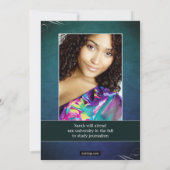 Verplette Peacock Kaart met dubbelzijdig Afstudere (Achterkant)