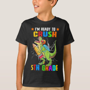 Verpletter 5e leerjaar dinosaurus rugzak potlood t t-shirt