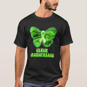 Verpletter Gastroparese Vlinder Paarse Lint Onders T-shirt
