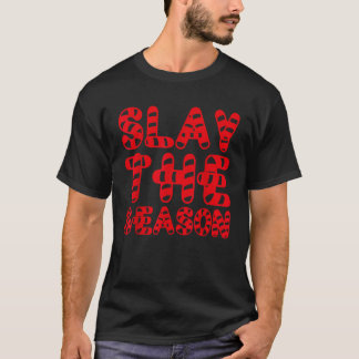 Verpletter het Seizoen Candy Cane Letters Verplett T-shirt
