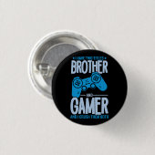Verpletter twee titels Broer en gamer Ronde Button 3,2 Cm (Voorkant /achterkant)