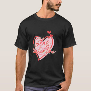 Verpletter Valentijnsdag Roze en rode hart Ontwerp T-shirt