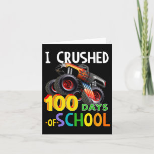 Verpletterd 100 dagen van school Monster Truck Kaart
