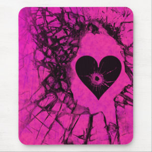 Verpletterde gebroken hartritme Gothic Mousepad Muismat