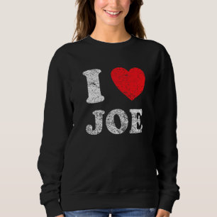 Verpletterde grunge versleten stijl ik hou van Joe Trui