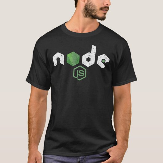 Verpletterde NodeJS JavaScript Programmer Cl T-shirt (Voorkant)