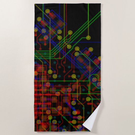 Verpletterend Abstracte Moderne Koel van het Proce Strandlaken (Voorkant)