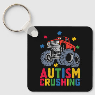 Verpletterend Autisme Monster Truck Awareness Jong Sleutelhanger