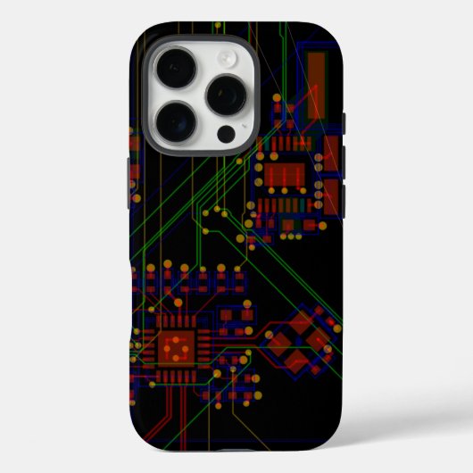 Verpletterend Proces Rode Groene Abstracte Elektro Case-Mate iPhone Case (Achterkant)