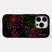 Verpletterend Proces Rode Groene Abstracte Elektro Case-Mate iPhone Case (Achterkant (horizontaal))