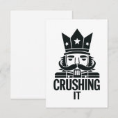 Verpletterende grappige kerst Notenkraker  Bedankkaart (Voorkant / Achterkant)