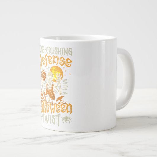 Verpletterende Verdediging Sport Halloween Extra Grote Beker (Voorkant rechts)