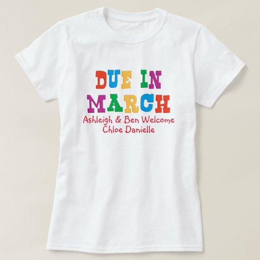 Verplicht in maart t-shirt (Design voorkant)