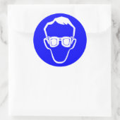 Verplicht Veiligheidsbril Bord Ronde Sticker (Tas)