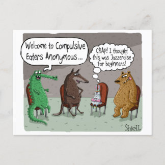 VERPLICHTE EATERS ANNONYME BRIEFKAART