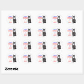 Verplichte gevangenistijd ronde sticker (Vel)