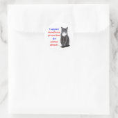 Verplichte gevangenistijd ronde sticker (Tas)