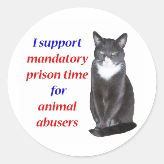 Verplichte gevangenistijd ronde sticker (Voorkant)
