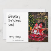 Verplichte kerstkaart Funny-foto (Voorkant)